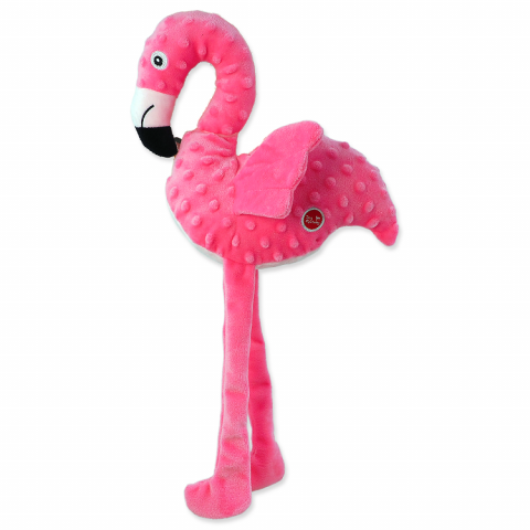 Hračka Dog Fantasy Recycled Toy plameňák pískací se šustícími křídly title=