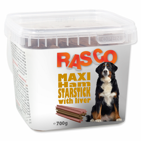 Pochoutka Rasco hvězda šunková s játry 9cm 700g title=