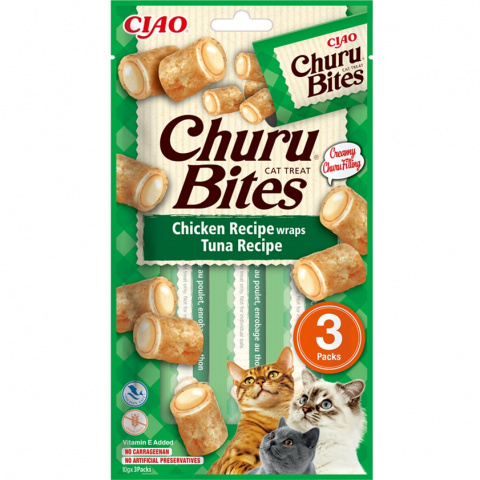 Churu pochoutka Bites wraps kuře s tuňákem 3x10g title=