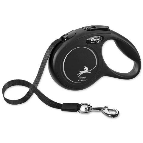 Vodítko FLEXI Classic New páska černé XS title=