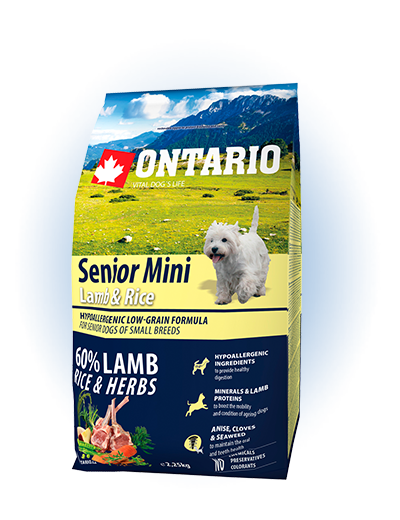 Ontario Senior Mini Lamb & Rice 2,25 kg Ontario Senior Mini Lamb & Rice 2,25 kg