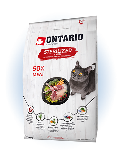 Ontario Cat Sterilised Lamb 6,5 kg title=