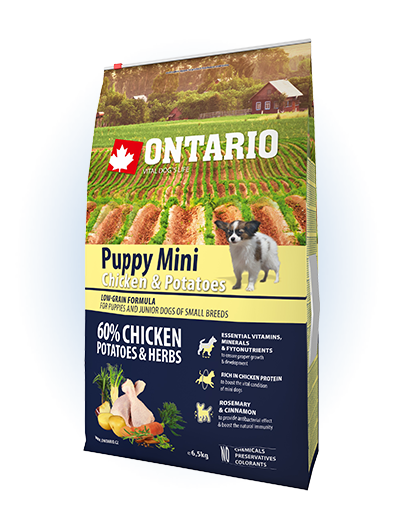 Ontario Puppy Mini Chicken & Potatoes 6,5 kg Ontario Puppy Mini Chicken & Potatoes 6,5 kg