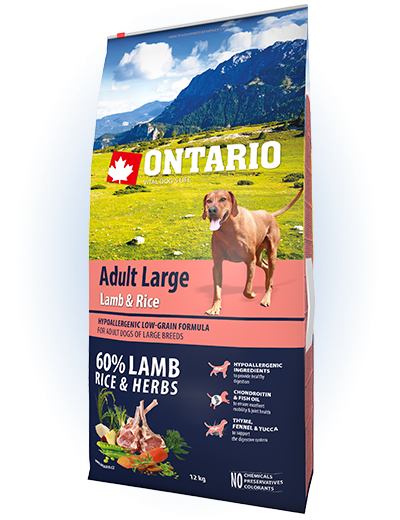 Ontario Adult Large Lamb & Rice 12kg Ontario Adult Large Lamb & Rice 12kg