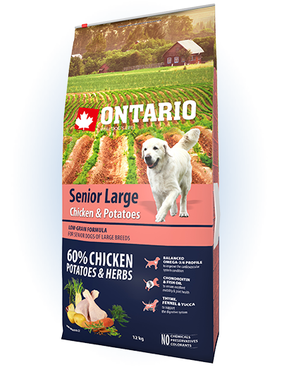 Ontario Senior Large Chicken & Potatoes 12kg Ontario Senior Large Chicken & Potatoes 12kg