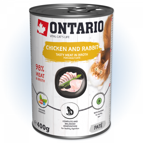 Konzerva Ontario Chicken, Rabbit, Salmon Oil 400g Konzerva Ontario Chicken, Rabbit, Salmon Oil 400g