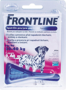 Pretblusu un pretērču pilieni suņiem – Frontline Dog Large, 1 pip., bezrecepšu vet. zāles, reģ. NR: VA - 072463/3