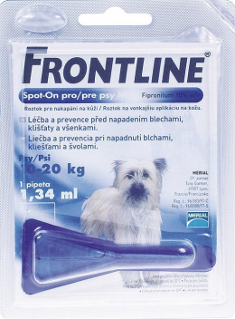 Pretblusu un pretērču pilieni suņiem – Frontline Dog Medium, 1 pip., bezrecepšu vet. zāles, reģ. NR: VA - 072463/3