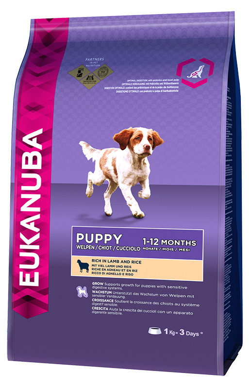 Barība kucēniem - Eukanuba Puppy & Junior Lamb & Rice, 1kg Barība kucēniem - Eukanuba Puppy & Junior Lamb & Rice, 1kg
