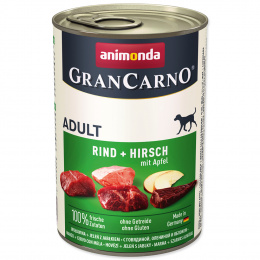 Консервы для собак - GranCarno Plus Adult Deer and Apple, 400 г
