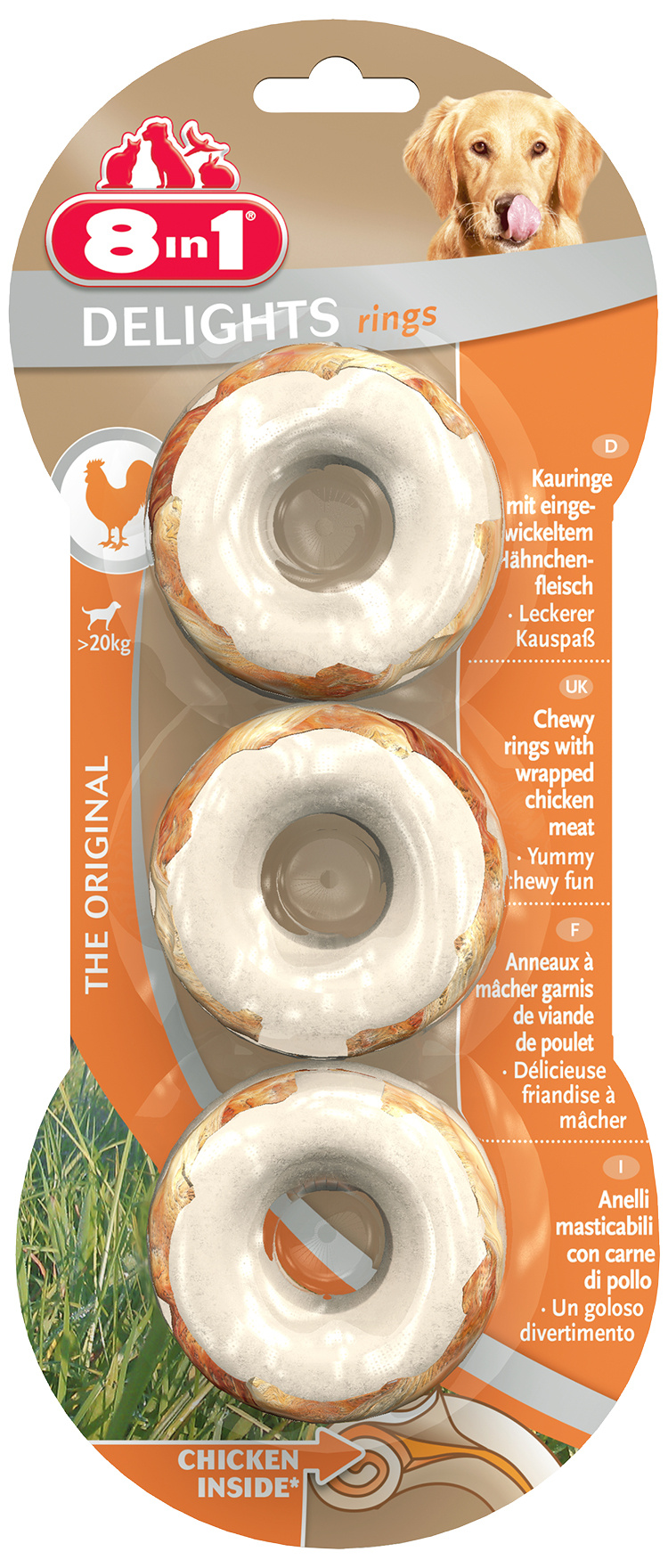 Лакомство для собак - 8in1 Delights rings S, 3 шт. Лакомство для собак - 8in1 Delights rings S, 3 шт.