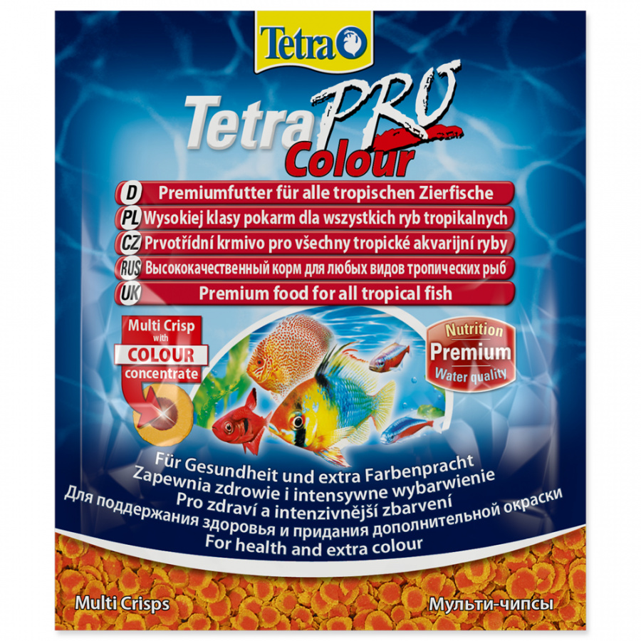 Barība zivīm - Tetra Pro Colour Crisps Sachet 12gr Barība zivīm - Tetra Pro Colour Crisps Sachet 12gr