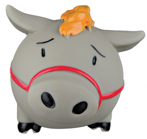 Rotaļlieta suņiem – TRIXIE Ball animal, latex/polyester fleece, 6 cm title=
