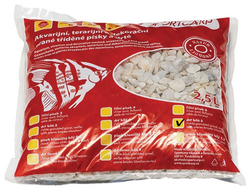 Грунт для аквариума - камушки 5 (белый) 3,3kg Грунт для аквариума - камушки 5 (белый) 3,3kg