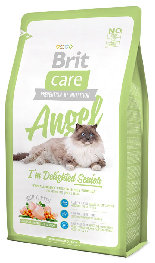 Корм для кошек - Brit Care Cat Angel I'm Delighted Senior, с курицей и рисом 400 gr Корм для кошек - Brit Care Cat Angel I'm Delighted Senior, с курицей и рисом 400 gr