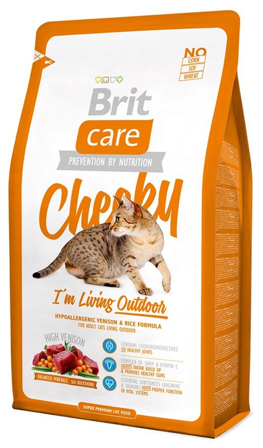 Barība kaķiem - Brit Care Cat Cheeky I'm Living Outdoor, ar brieža gaļu un rīsiem, 2 kg Barība kaķiem - Brit Care Cat Cheeky I'm Living Outdoor, ar brieža gaļu un rīsiem, 2 kg