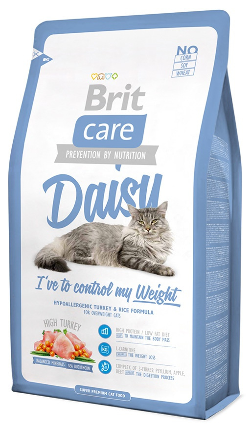 Корм для кошек - Brit Care Cat Daisy I've to control my Weight, индейка и рис, 400 gr Корм для кошек - Brit Care Cat Daisy I've to control my Weight, индейка и рис, 400 gr