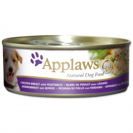 Консервы для собак -  APPLAWS Dog Chicken, куриная грудка с овощами, 156 г