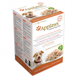 Консервы для собак -  APPLAWS Dog Jelly Supreme Selection multipack, с куриной грудкой, 5*100г