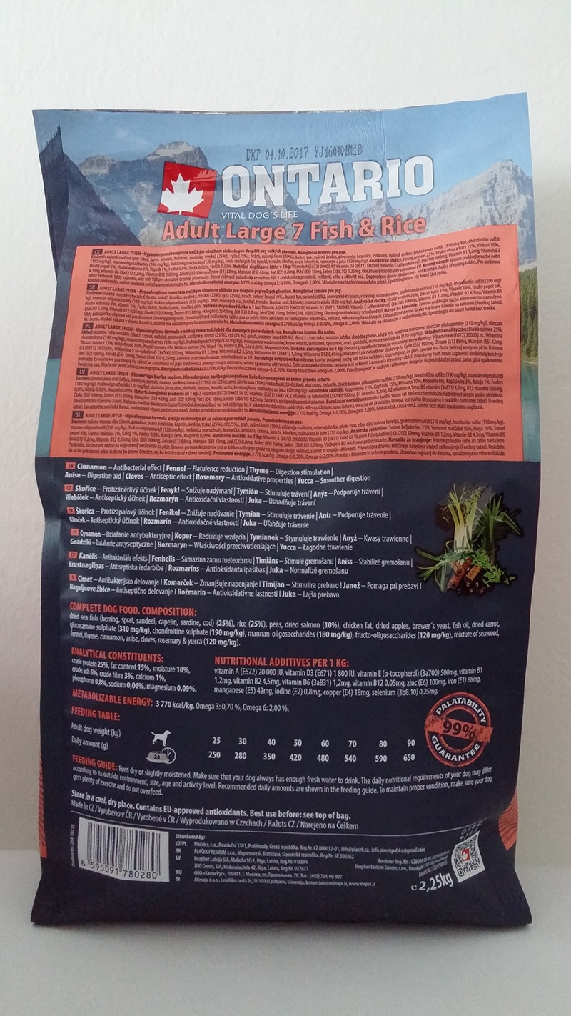 Ontario Adult Large Fish &amp; Rice 2.25kg