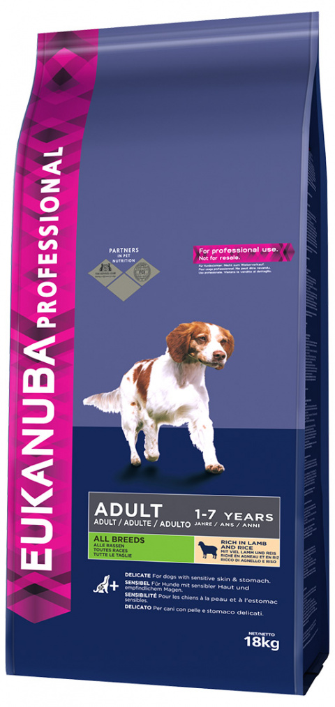 Корм для собак - Eukanuba Adult Lamb &amp; Rice 18kg title=