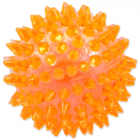 Игрушка для собак – DogFantasy Rubber toy, ball with sound, orange, 8 см title=
