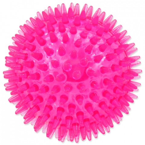 Игрушка для собак – DogFantasy Rubber toy, ball with sound, pink, 10 см title=