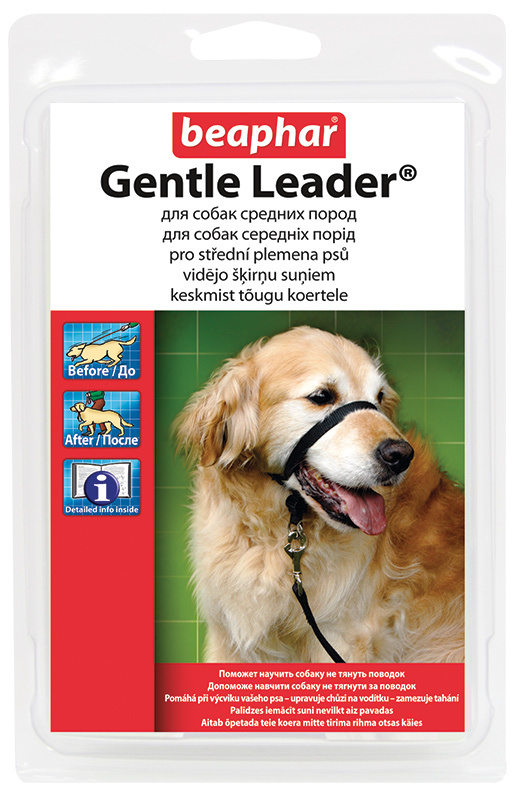 Коррекционный ошейник для собак - Beaphar Gentle leader for medium dog, черный Коррекционный ошейник для собак - Beaphar Gentle leader for medium dog, черный