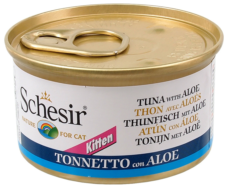 Консервы для кошек - SCHESIR Cat Kitten Tuna and Aloe in Jelly, 85 г Консервы для кошек - SCHESIR Cat Kitten Tuna and Aloe in Jelly, 85 г