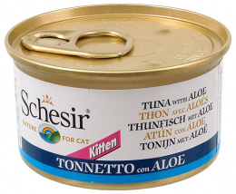 Консервы для кошек - SCHESIR Cat Kitten Tuna and Aloe in Jelly, 85 г