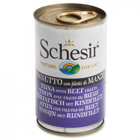 Консервы для кошек - SCHESIR Cat Tuna and Beef, 140 г