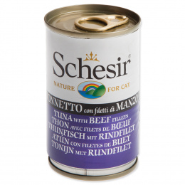 Консервы для кошек - SCHESIR Cat Tuna and Beef, 140 г