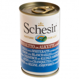 Консервы для кошек - SCHESIR Cat Tuna and Whitebaits, 140 г