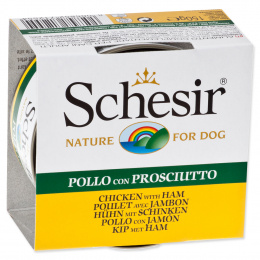 Консервы для собак - Schesir Dog Canned Chicken and Ham in Jelly, 150 г
