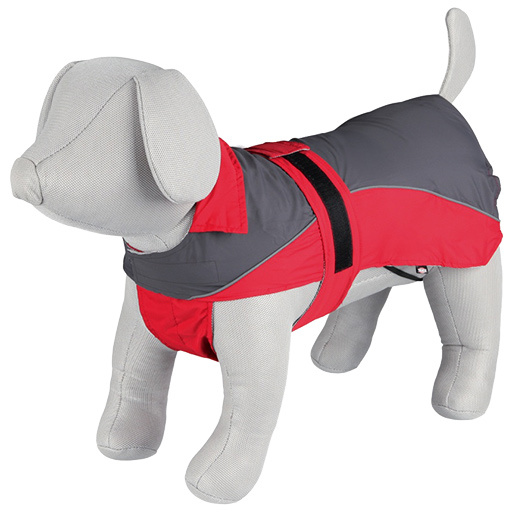 Дождевик для собак - Lorient raincoat, M, 50 cm, красный/серый Дождевик для собак - Lorient raincoat, M, 50 cm, красный/серый