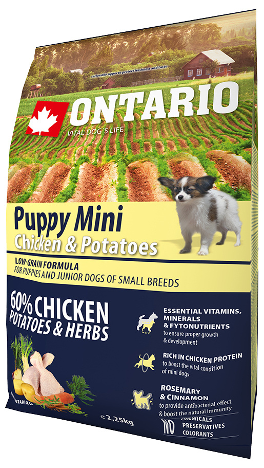 Ontario Puppy Mini Chicken &amp;amp; Potatoes 2,25kg