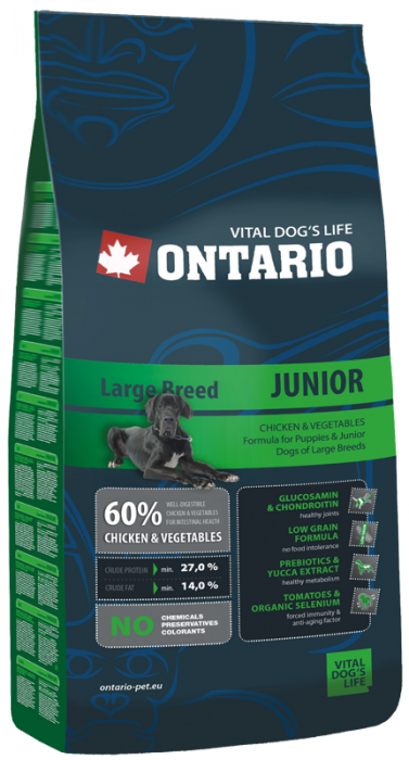 Корм для собак - Ontario Junior Large Breed 2.5kg Корм для собак - Ontario Junior Large Breed 2.5kg