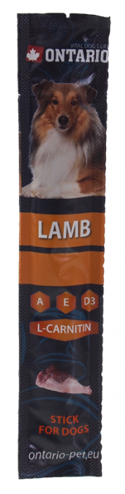 Лакомство для собак - Ontario Stick for dog, lamb, 12g Лакомство для собак - Ontario Stick for dog, lamb, 12g