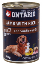 ONTARIO Can Lamb, Rice,Sunflower Oil