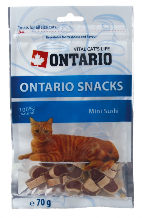 Gardums kaķiem - Ontario Snack Mini Sushi 70g Gardums kaķiem - Ontario Snack Mini Sushi 70g