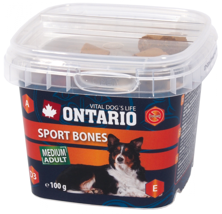 Лакомство для собак - Ontario Snack Sport Bones 100g Лакомство для собак - Ontario Snack Sport Bones 100g