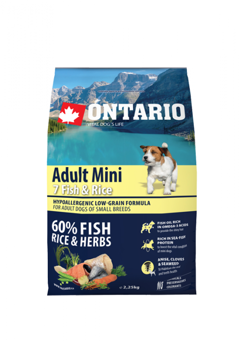 Ontario Adult Mini Fish &amp; Rice 2.25kg