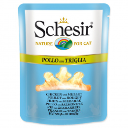 Консервы для кошек - SCHESIR Cat Pouch Chicken and Mullet, 70 г