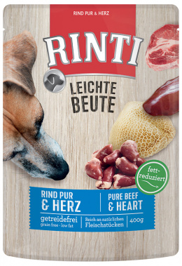 Консервы для собак - Rinti Leichte Beute с говядиной и куриными сердечками, 400 г