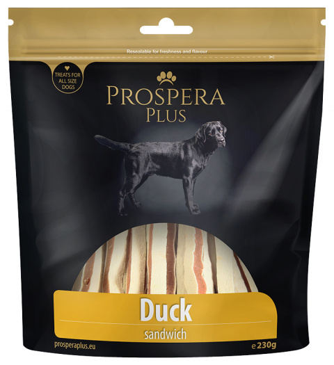 Лакомство для собак – Prospera Plus Duck Sandwich, 230 г title=