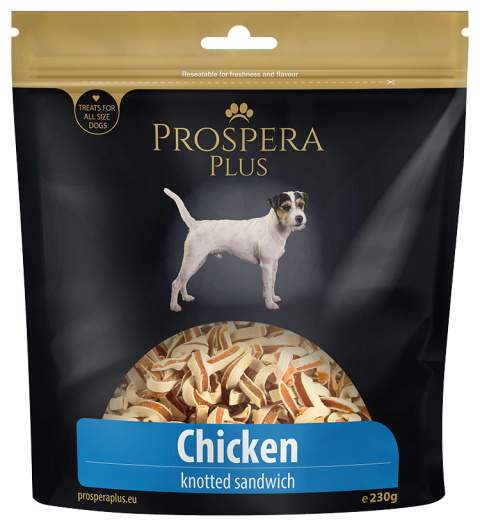 Лакомство для собак – Prospera Plus Chicken Sandwich Knots, 230 г title=