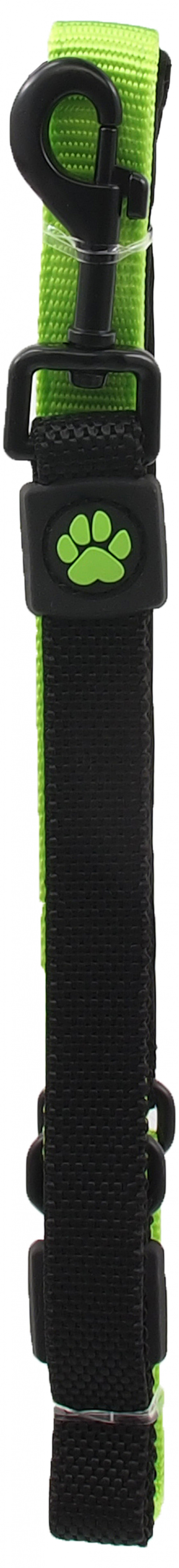 Поводок для собак – DogFantasy Leash Bungee Neoprene M, 2 x 120 см, lime title=