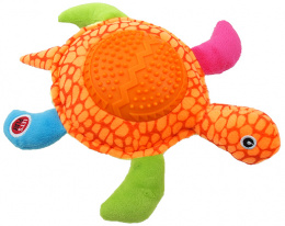 Rotaļlieta suņiem – Let&#039;s Play Turtle, orange, 22 cm