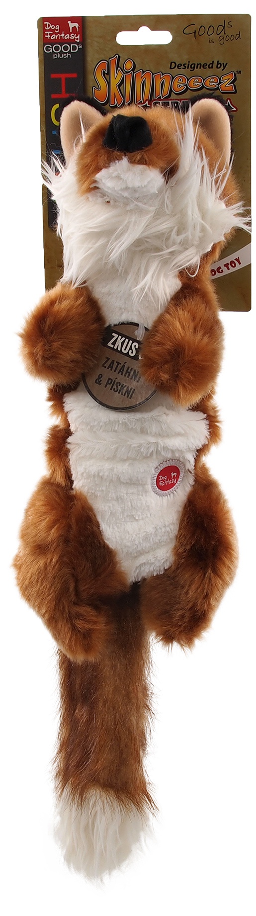 Игрушка для собак – Dog Fantasy Good&#039;s Skinneeez Stretch and Sgueak Plush Fox, 45 см