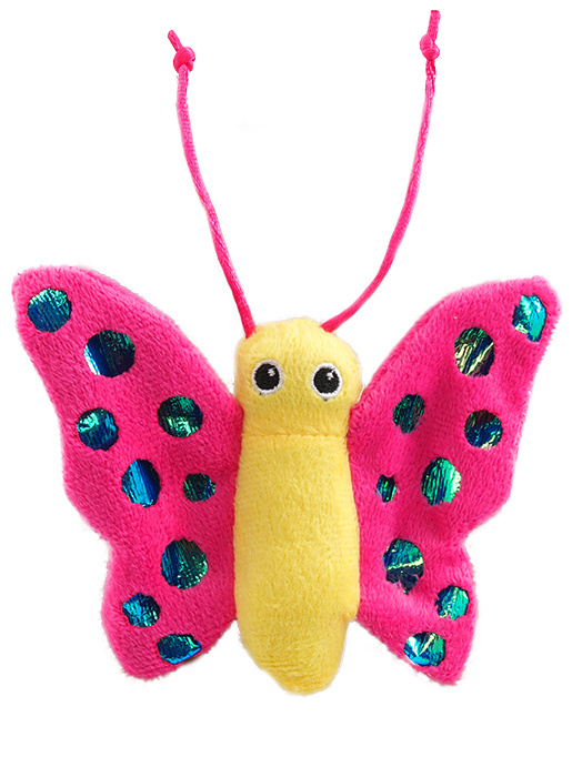 Игрушка для котов - Magic Cat Plush butterfly with catnip mix colour, 13 см Игрушка для котов - Magic Cat Plush butterfly with catnip mix colour, 13 см